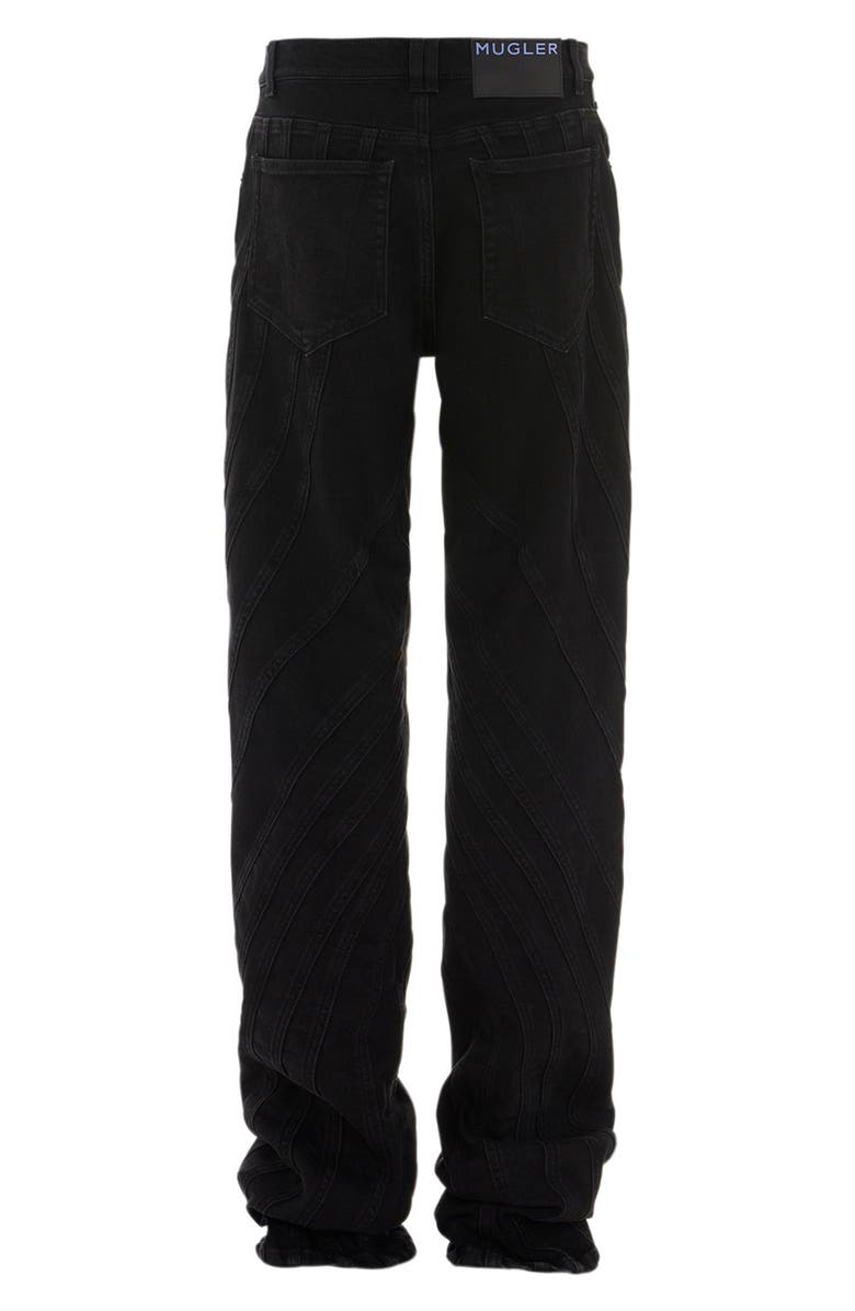 MUGLER Spiral Seam Straight Leg Jeans, Alternate, color, 
