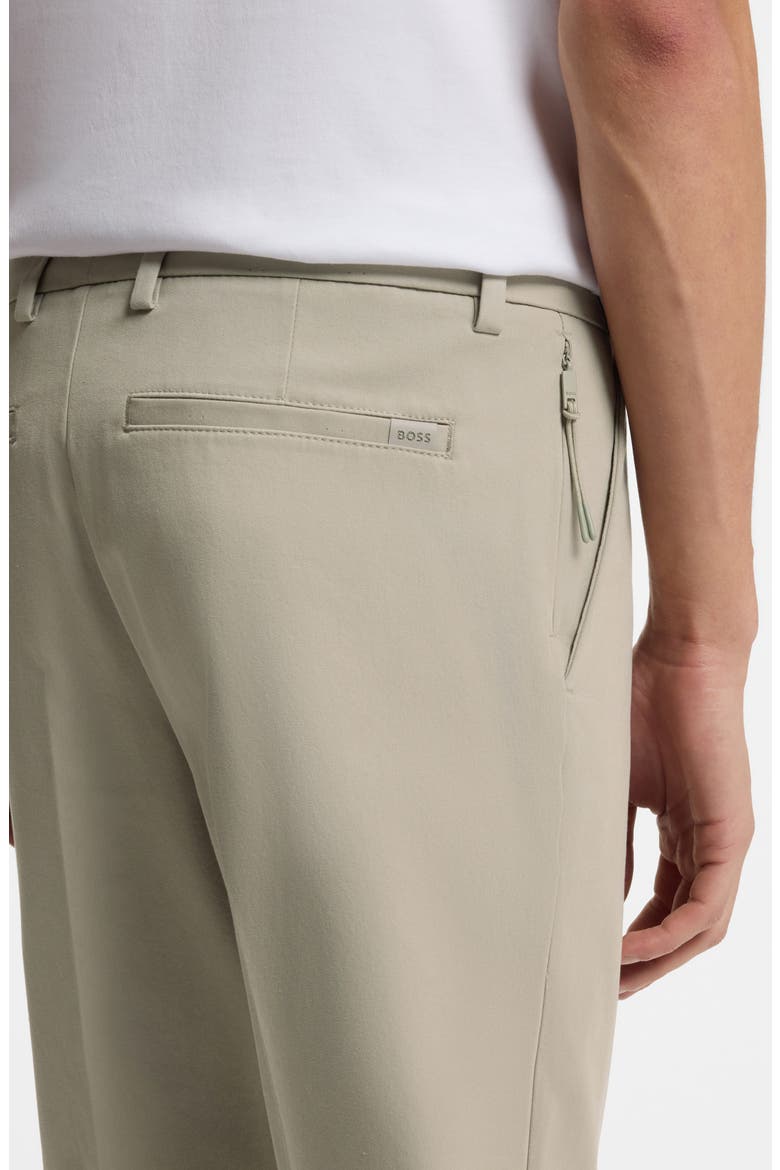 Kaiton Slim Fit Flat Front Stretch Cotton Blend Dress Pants, Alternate, color, BEIGE