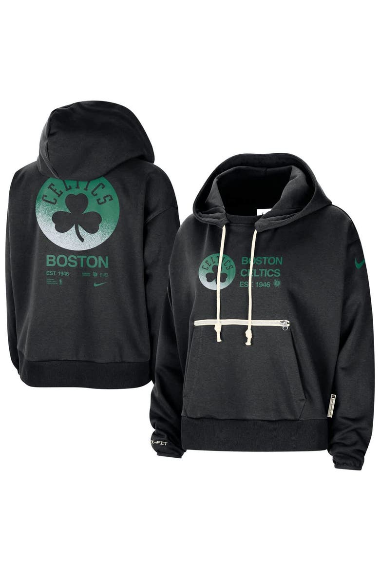 Women's Nike Black Boston Celtics Courtside Standard Issue Performance Pullover Hoodie, Main, color, Black