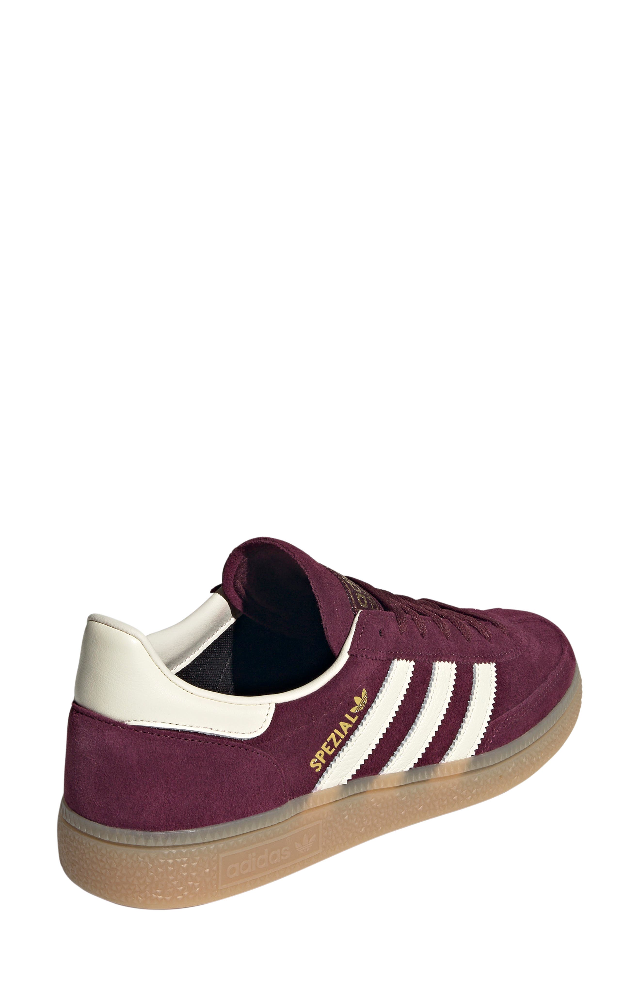Handball Spezial Sneaker, Alternate, color, MAROON/ CREAM WHITE/ GOLD