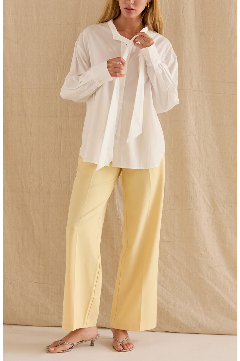 Wide Leg Trousers, Alternate, color, Yellow