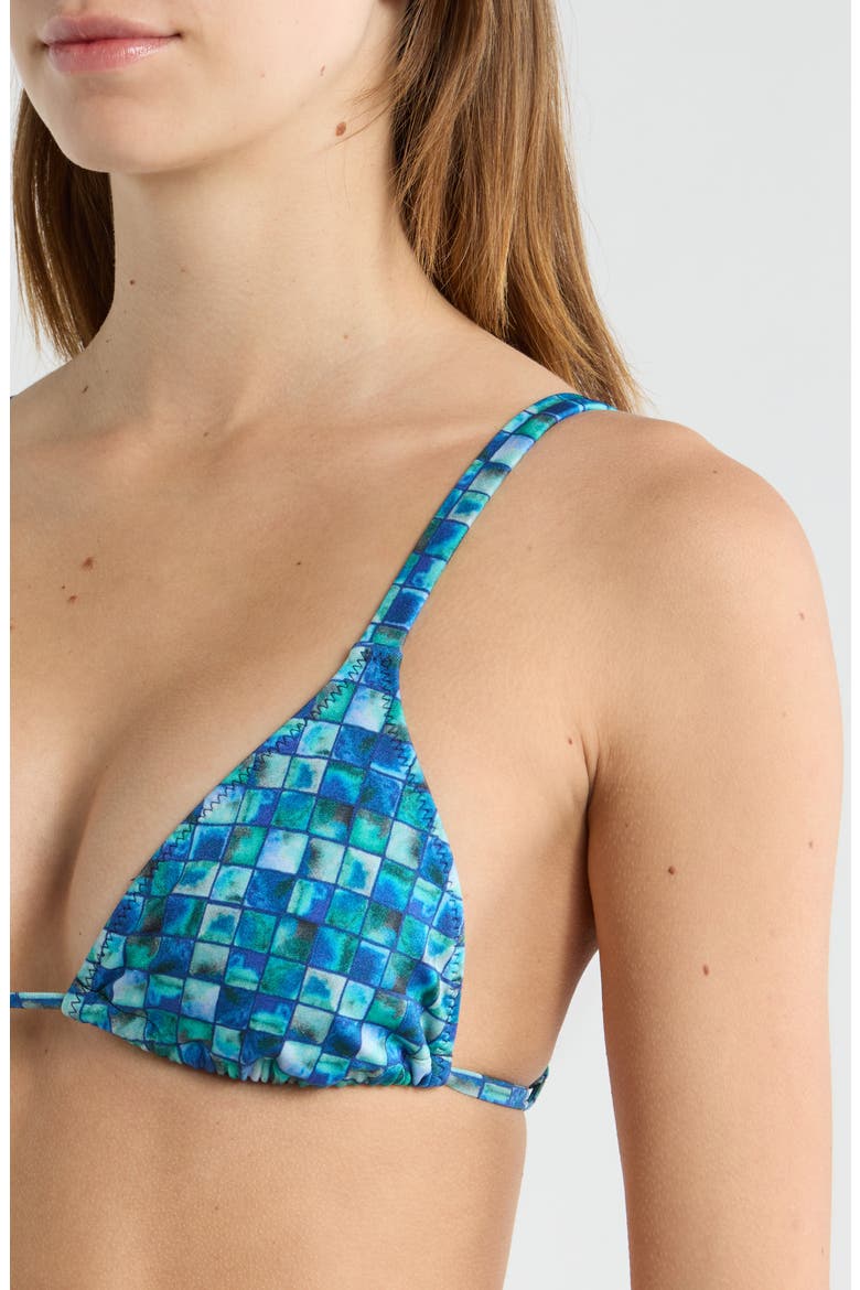 Rae Shine Triangle Bikini Top, Alternate, color, BLUE MULTI