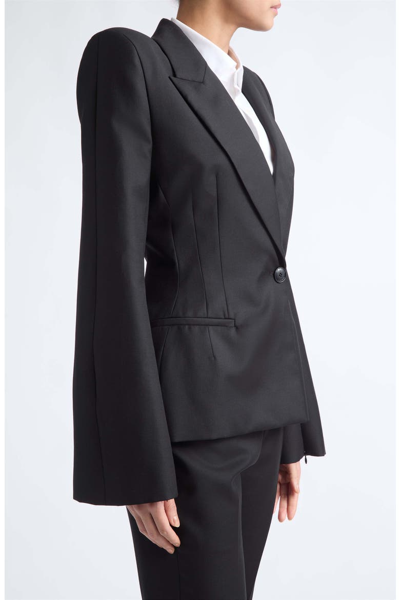 Madame H. Wool Blazer, Alternate, color, BLACK