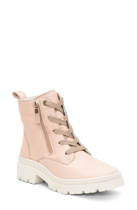 Light pink ankle boots best sale