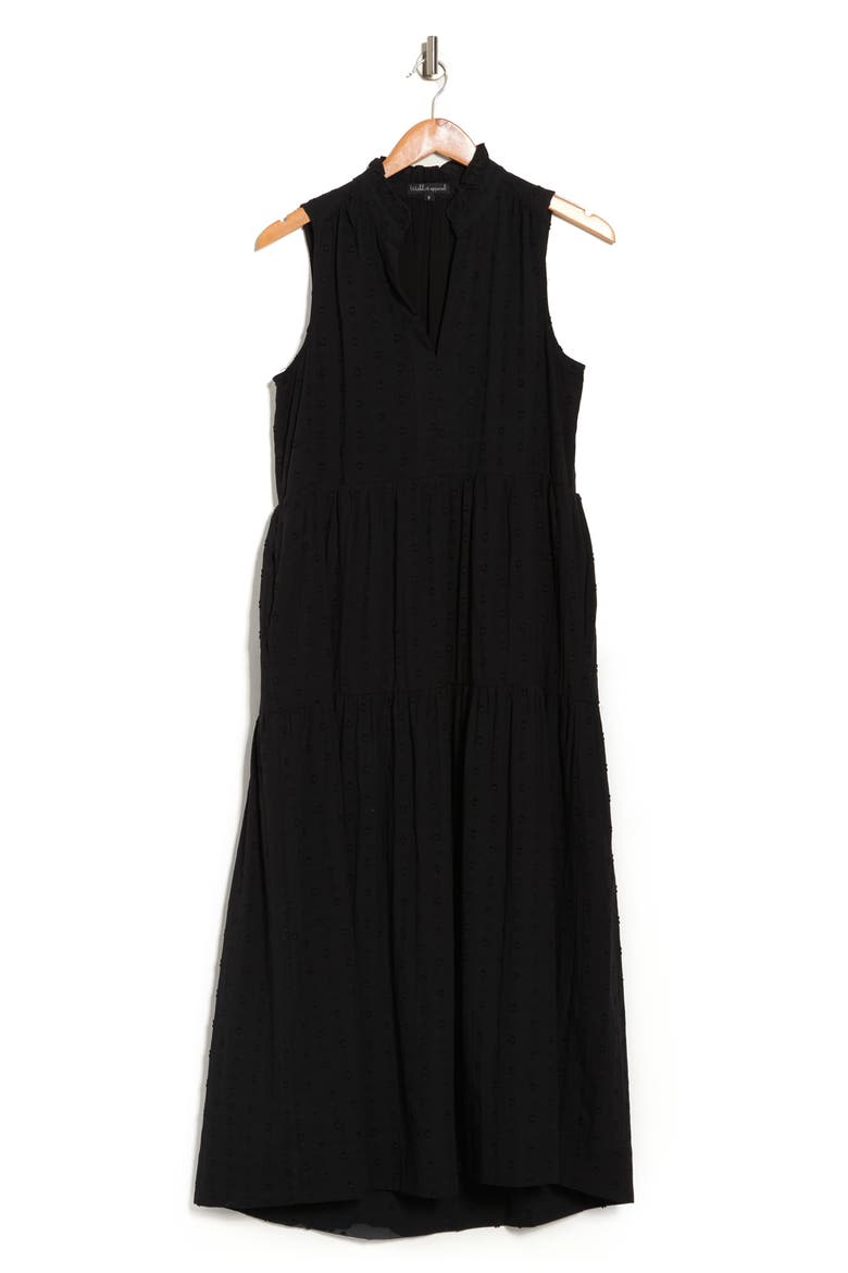 Sleeveless Midi Dress, Alternate, color, BLACK