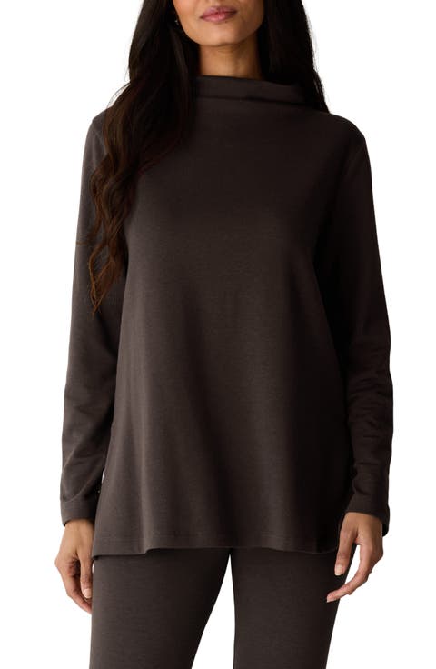 Funnel Neck Long Sleeve Top