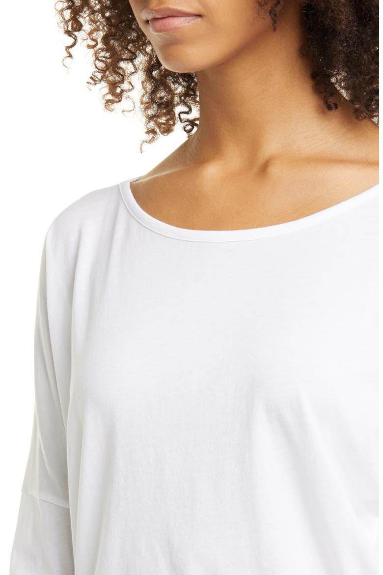 Long Sleeve Pima Cotton Tee, Alternate, color, BLANC