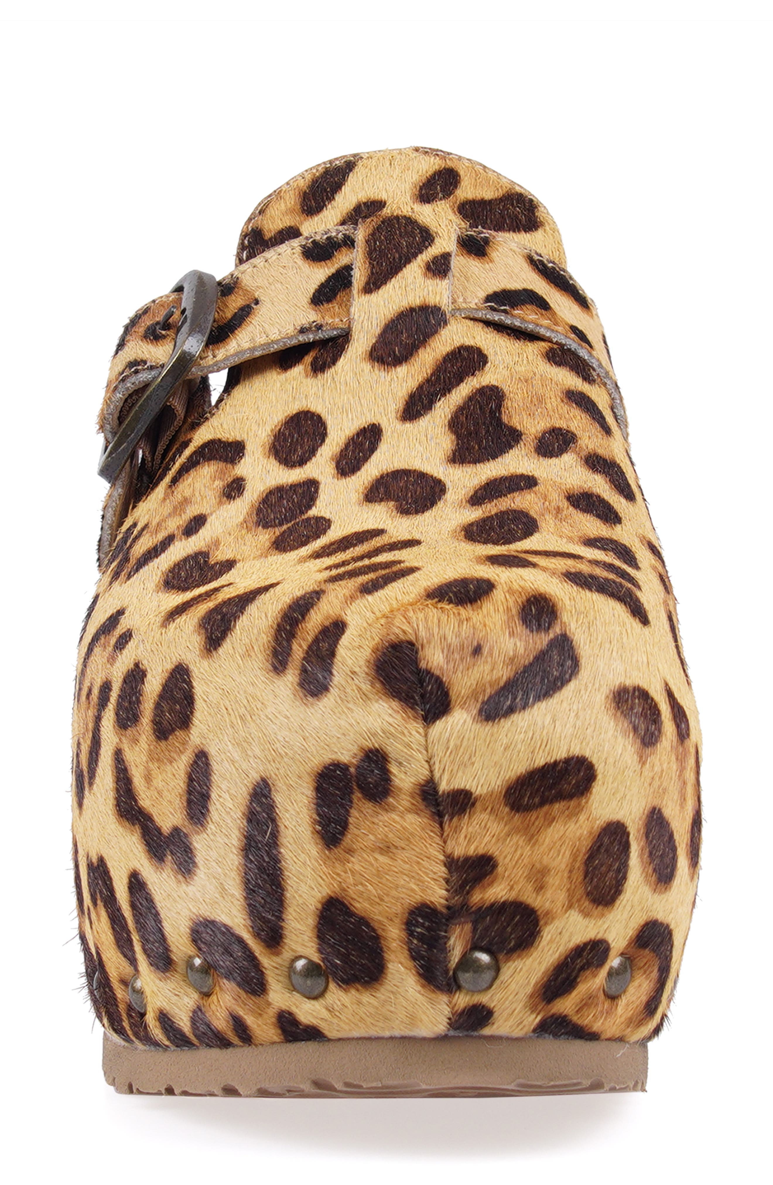 Cuna Platform Clog, Alternate, color, LEOPARD CALF HAIR