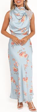 Petal & Pup AnaBelle Floral Lace Mock Neck Maxi Dress