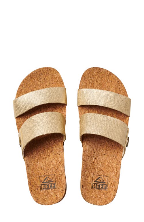 Reef Cushion Vista Higher Platform Slide Sandal In Champagne
