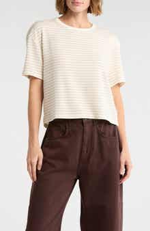 rag & bone Lea Stripe Boxy Short Sleeve T-Shirt