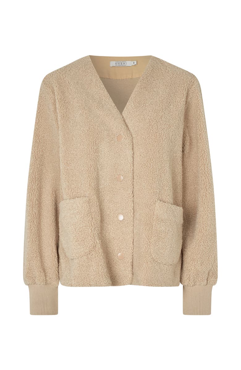 Masai Copenhagen MaJunte V-Neck Long Sleeve Jacket, Alternate, color, Fog