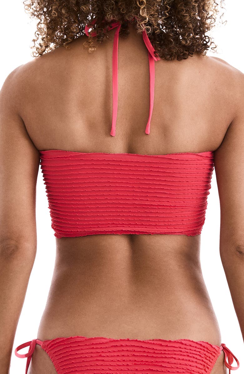 Mimi Flamingo Hayden Crop Tankini Top, Alternate, color, Hot Coral