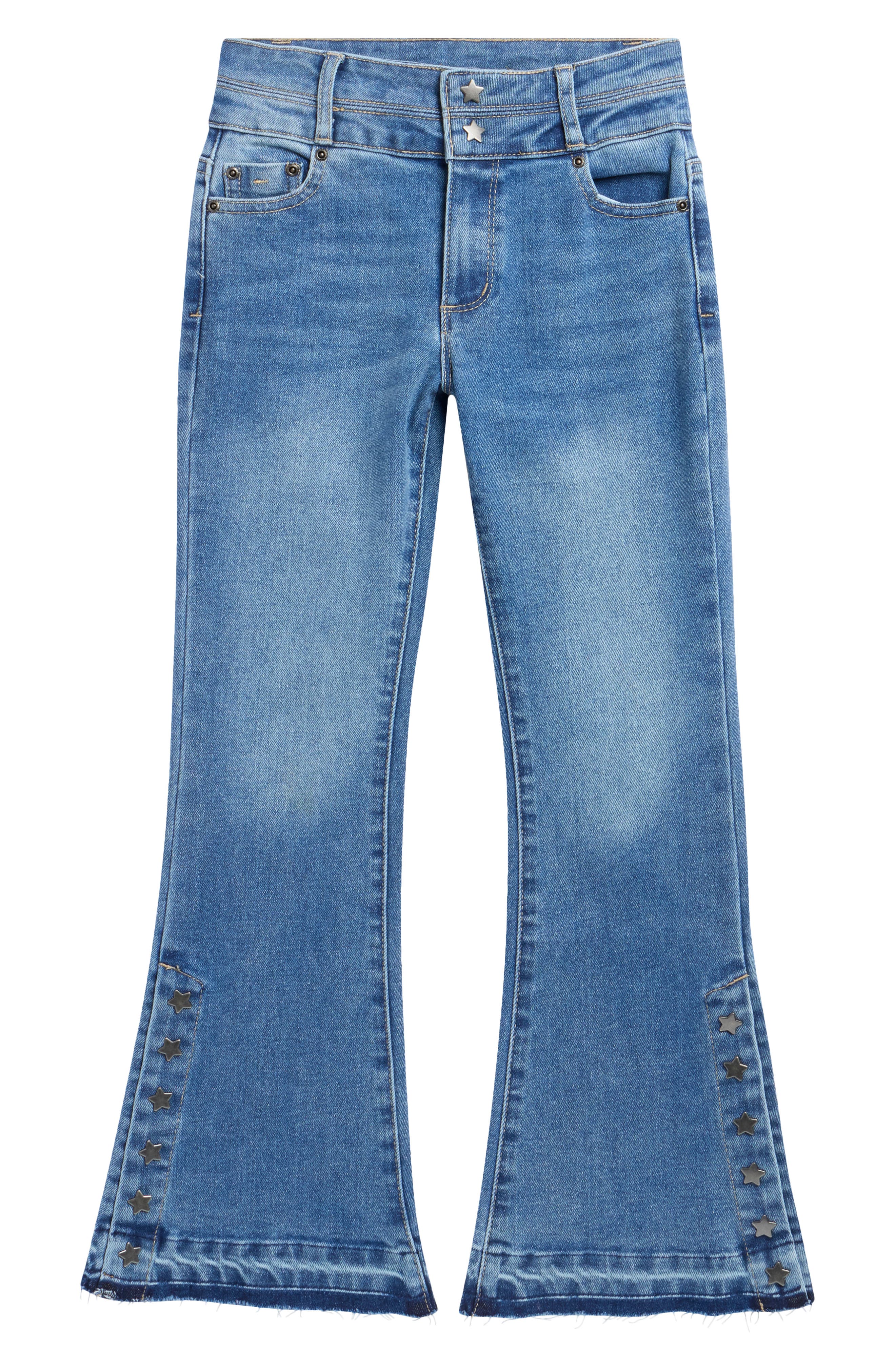 Tractr Kids' Star Snap Flare Leg Jeans