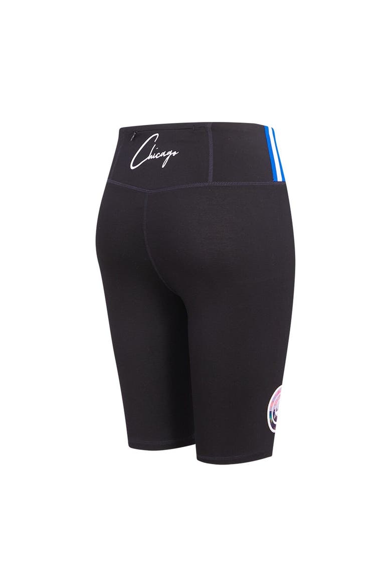 Women's Pro Standard Black Chicago Cubs City Scape Bike Shorts, Alternate, color, Black