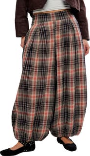 Free People Moonflower Plaid Balloon Pants