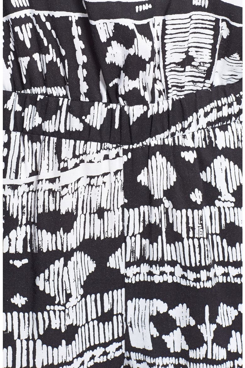 Lush Knit Overalls, Alternate, color, BLACK/ WHITE PRINT