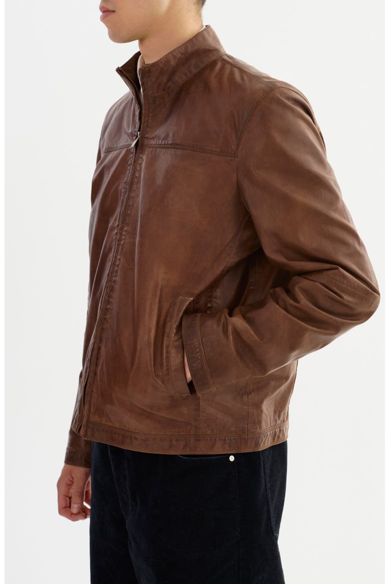 Leather Jacket, Alternate, color, TAN