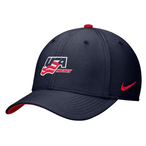 Youth Nike Navy US Hockey Rise Swoosh Dri-FIT Flex Hat