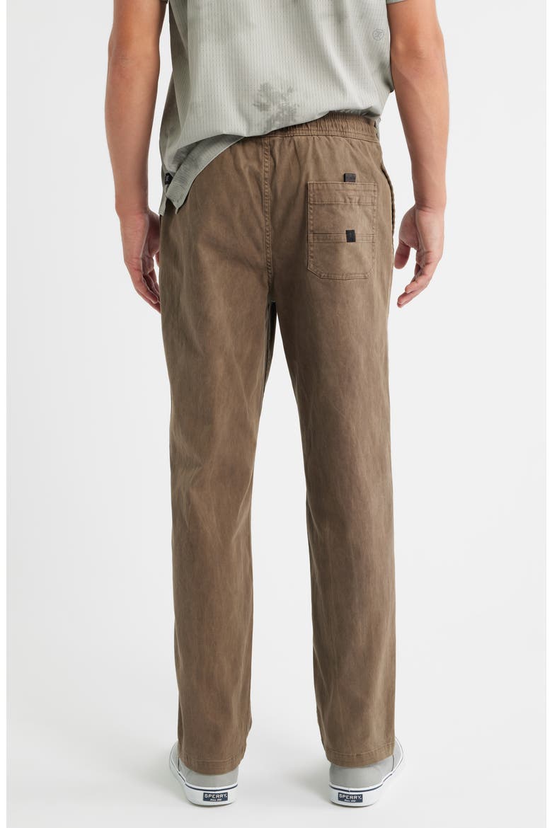 Made to Fade Stretch Cotton Drawstring Pants, Alternate, color, WASHED BROWN