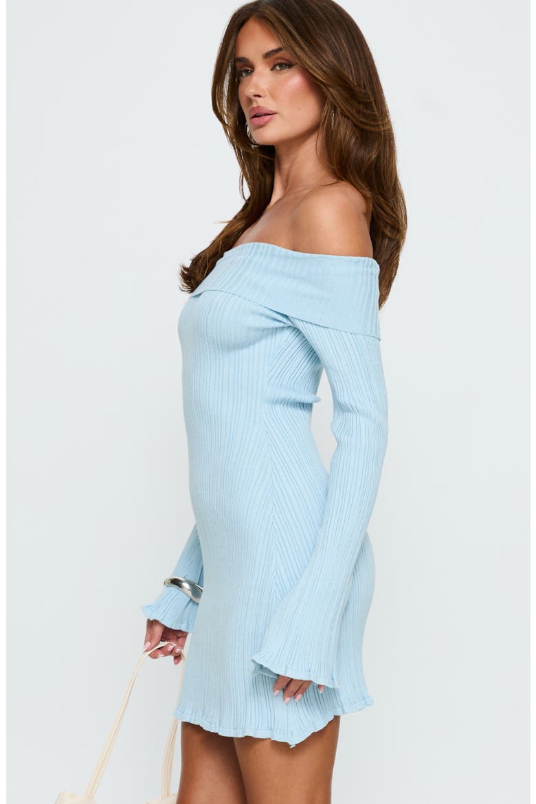 Freshwater Rib Knit Minidress, Alternate, color, BLUE