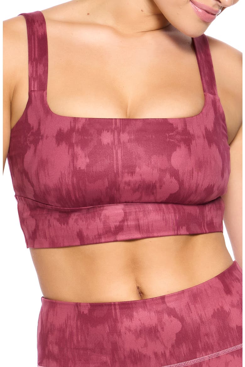 Velvety Soft Square Neck Bralette, Main, color, MAROON FADED FLORAL