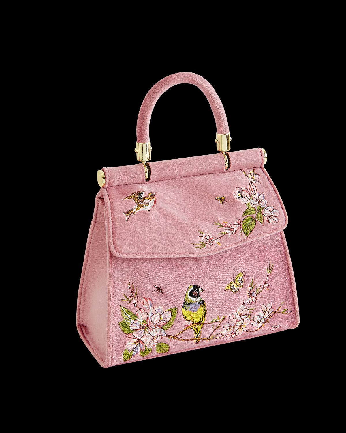Song Bird Embroidered Mini Pink Tote, Alternate, color, Pink