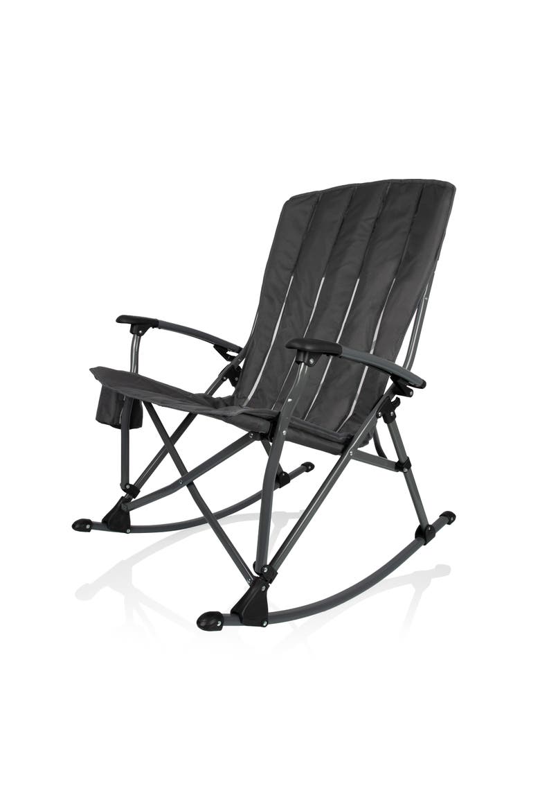 Outdoor Rocking Camp Chair, Main, color, Gunmetal Gray