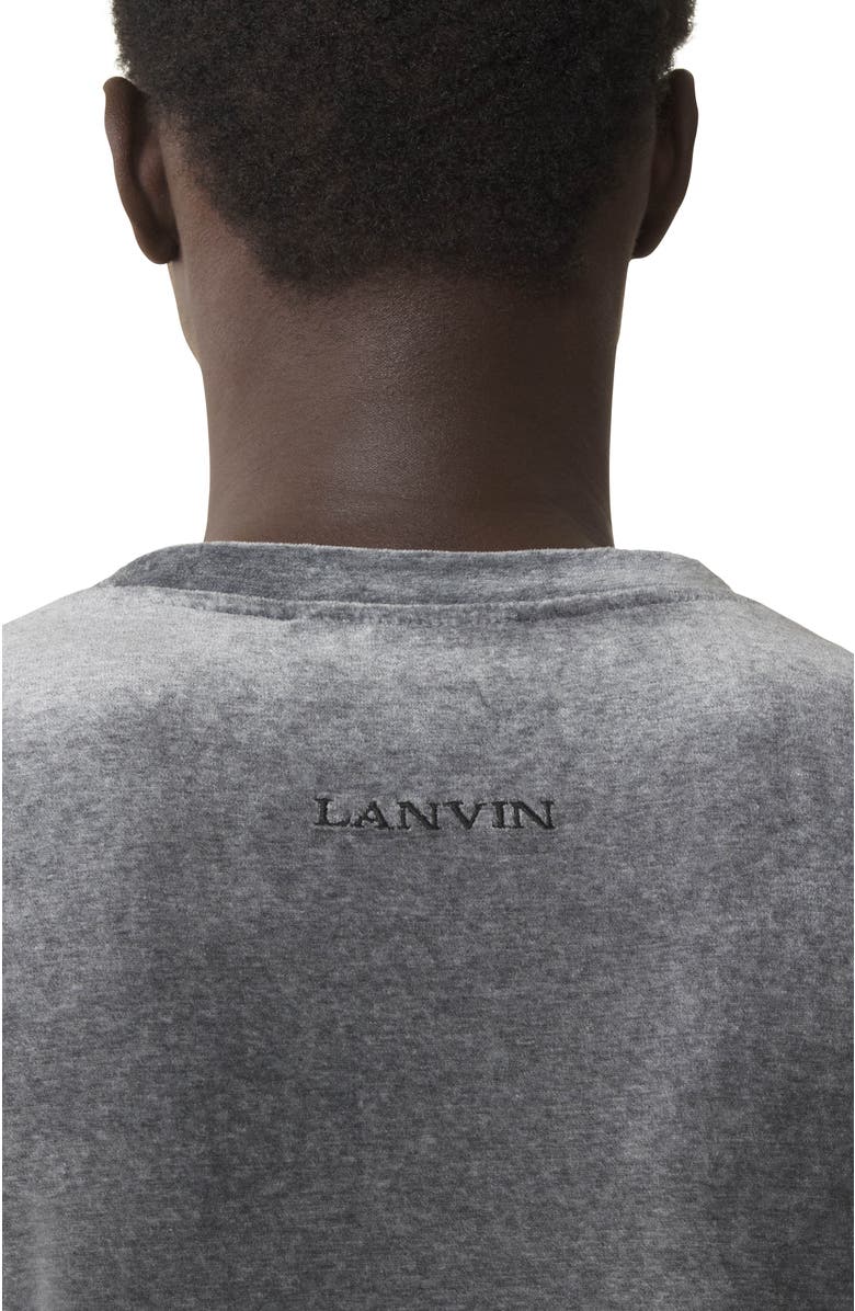 Lanvin Velvet T-Shirt, Alternate, color, Dark Grey