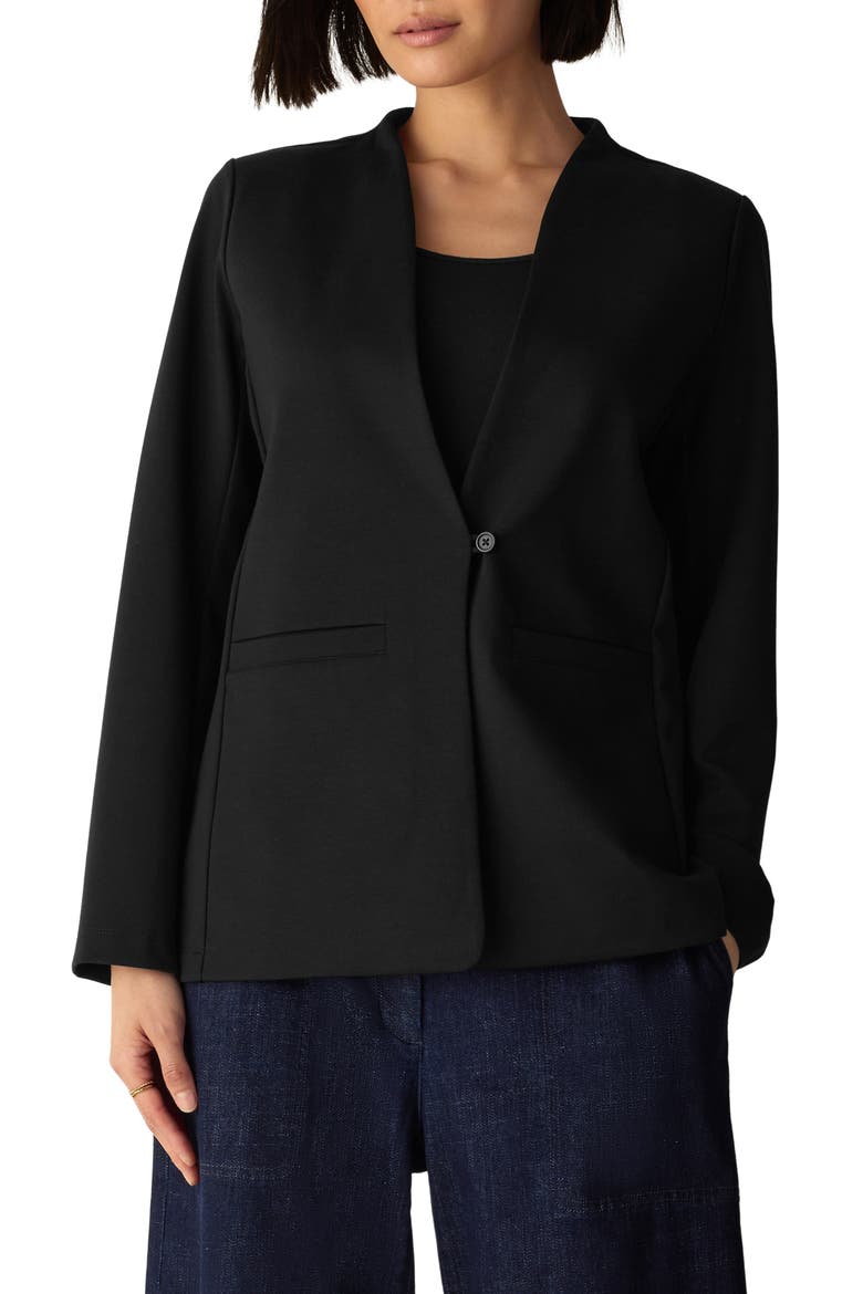 Shaped Blazer, Main, color, BLACK