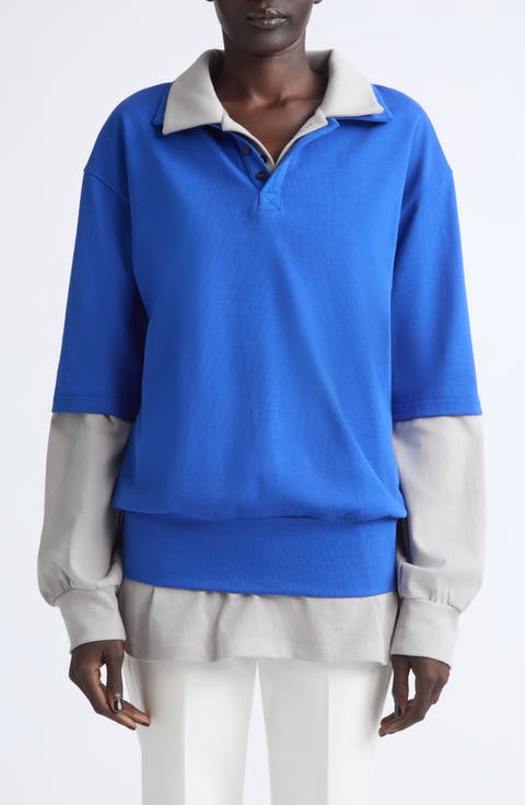 Double Layer Long Sleeve Polo