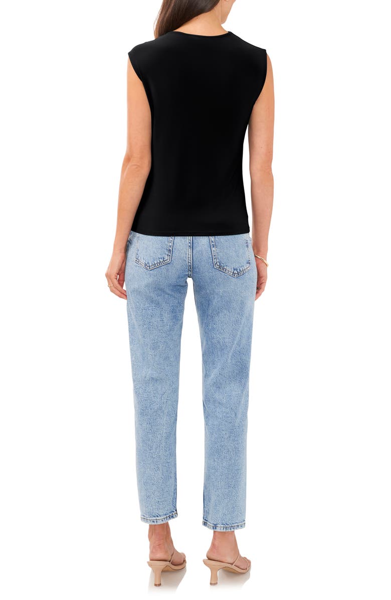 Vince Camuto Draped Cross Neck Sleeveless Top, Alternate, color, 