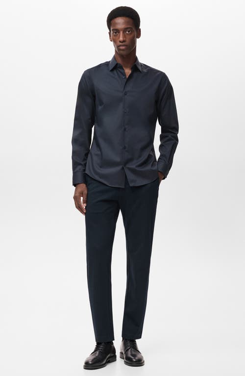 Mango Stretch Button-up Shirt In Multi