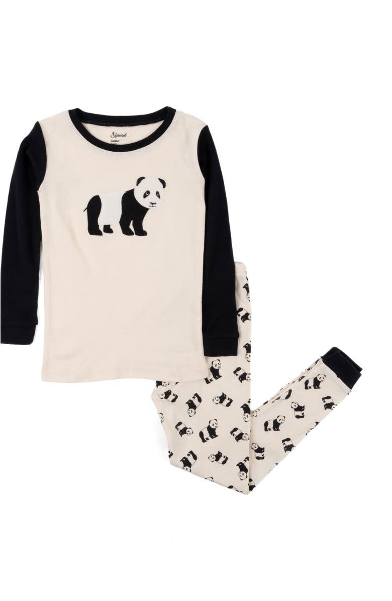 Leveret Kids Two-Piece Cotton Printed Matching Family Pajamas, Animal Friends, Main, color, Panda