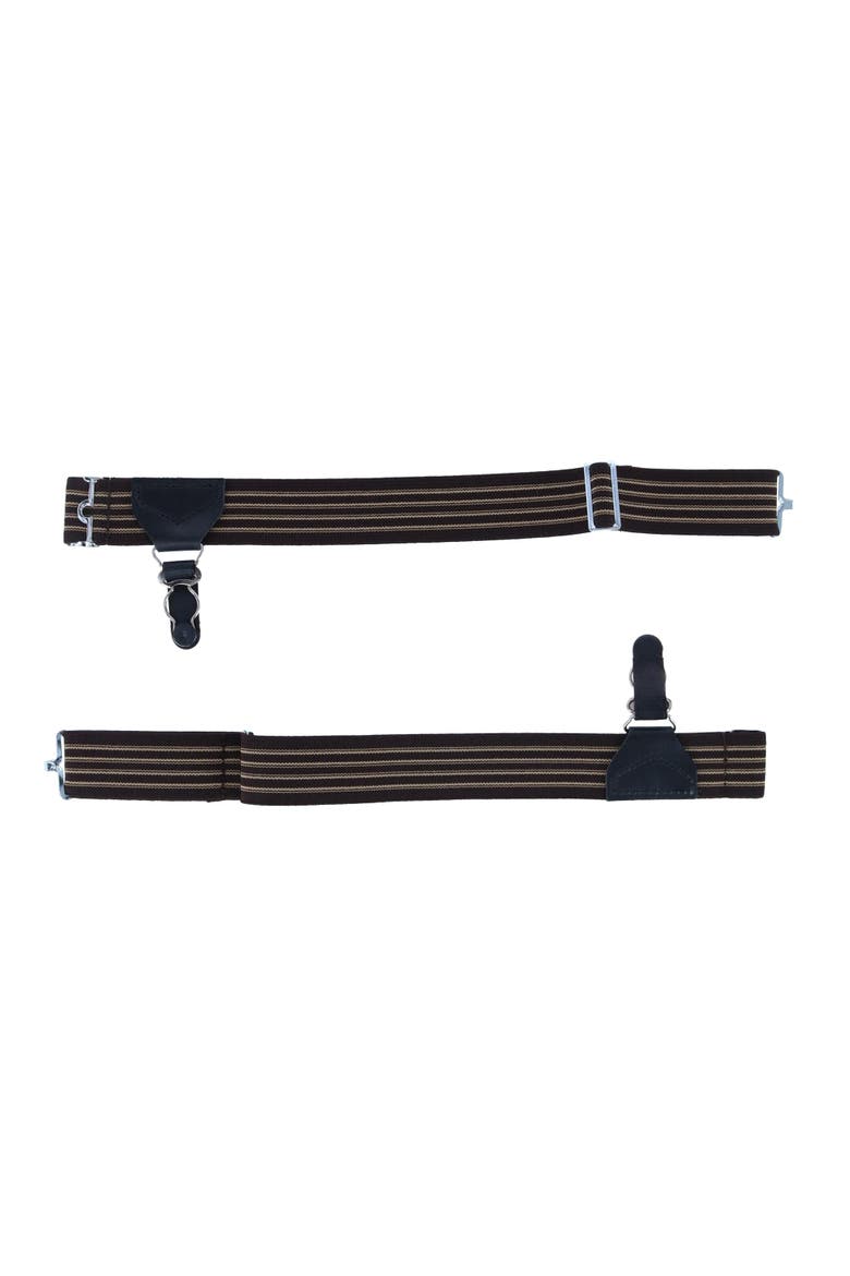 Sutton Single Grip Sock Garters, Alternate, color, Brown