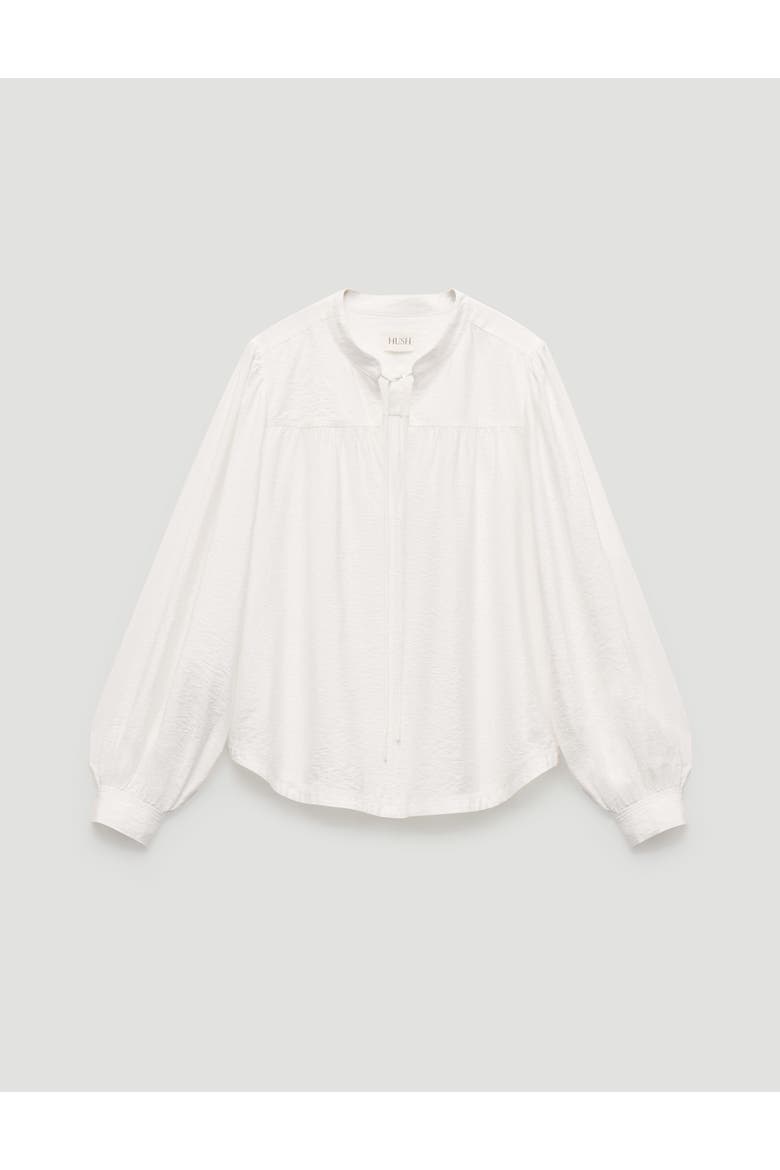 Harlow Tie Front Detail Blouse, Alternate, color, Ecru White