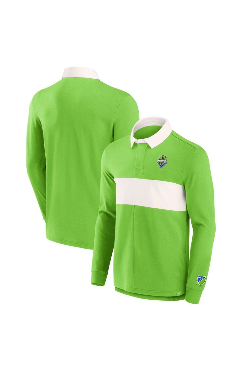 FANATICS Men's Fanatics Branded Green Seattle Sounders FC Penalty Kick Long Sleeve Polo, Main, color, Green