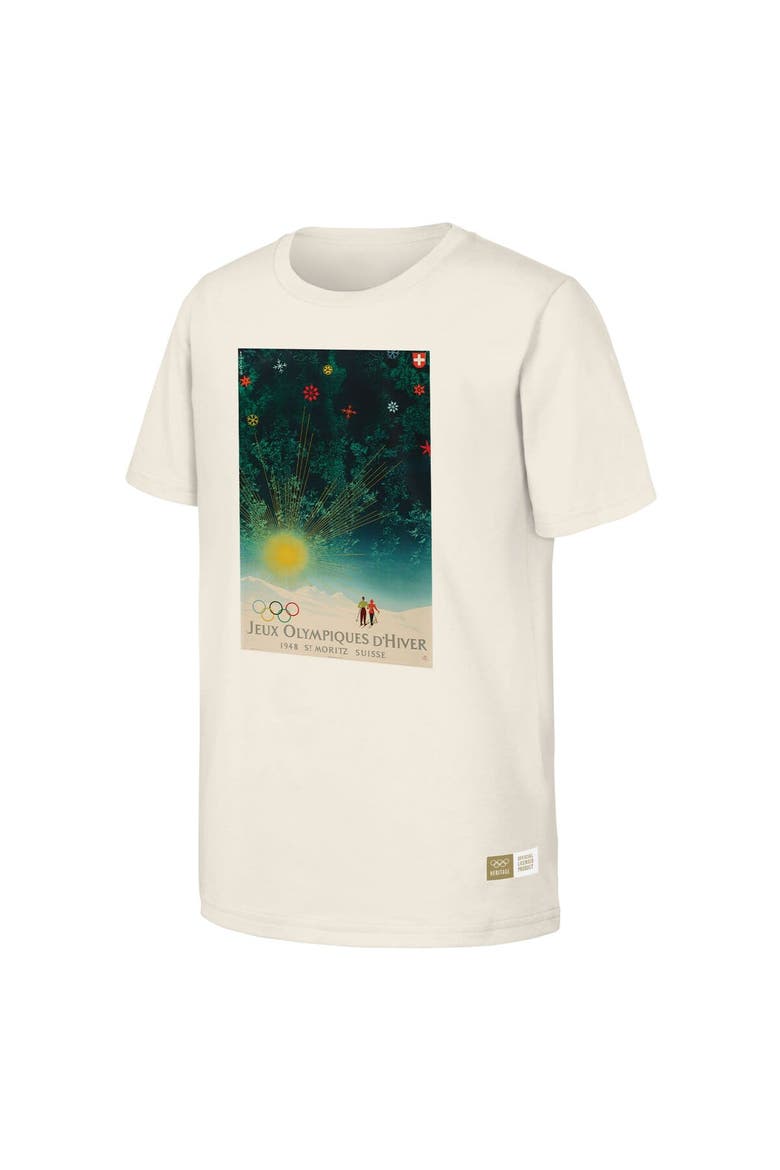 Men's  Natural 1948 St. Moritz Games Olympic Heritage T-Shirt, Alternate, color, Natural