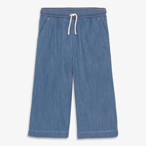 Kids Chambray Cropped Easy Pant (Toddler, Little Kid, Big Kid)