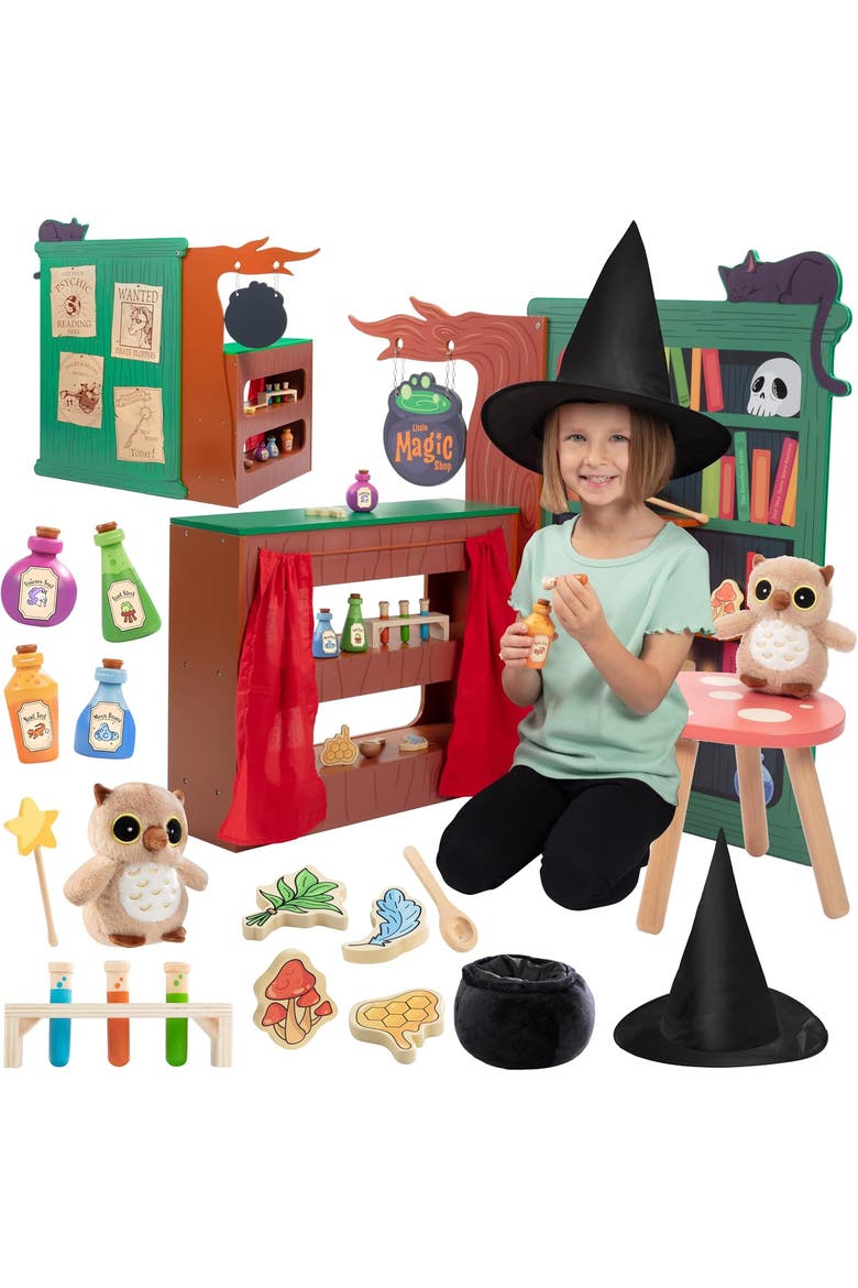 Little Wizarding Potion Shop Wooden Playset, Magic World Activity Center, Main, color, None
