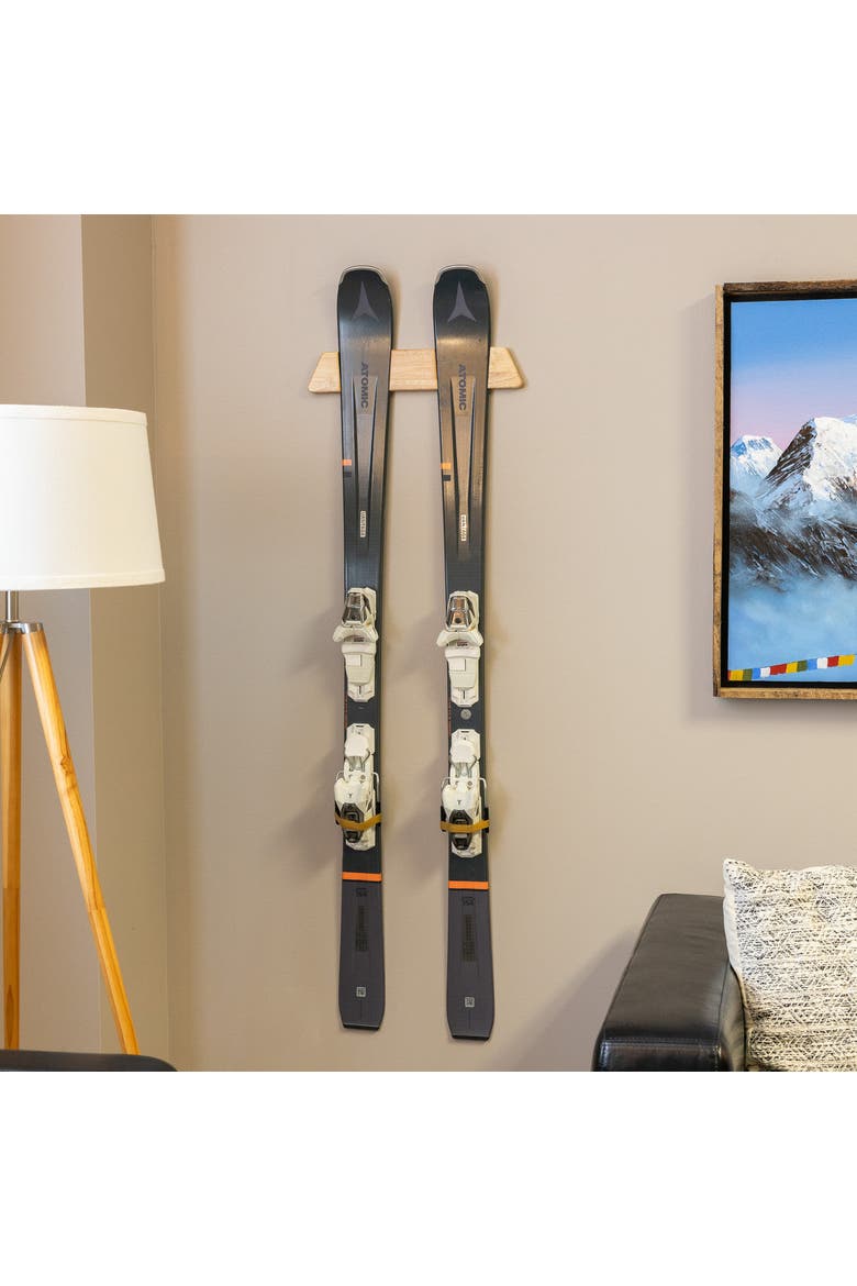 Vail Ski Display - Minimalist Wood Rack - Large, Alternate, color, Light Wood