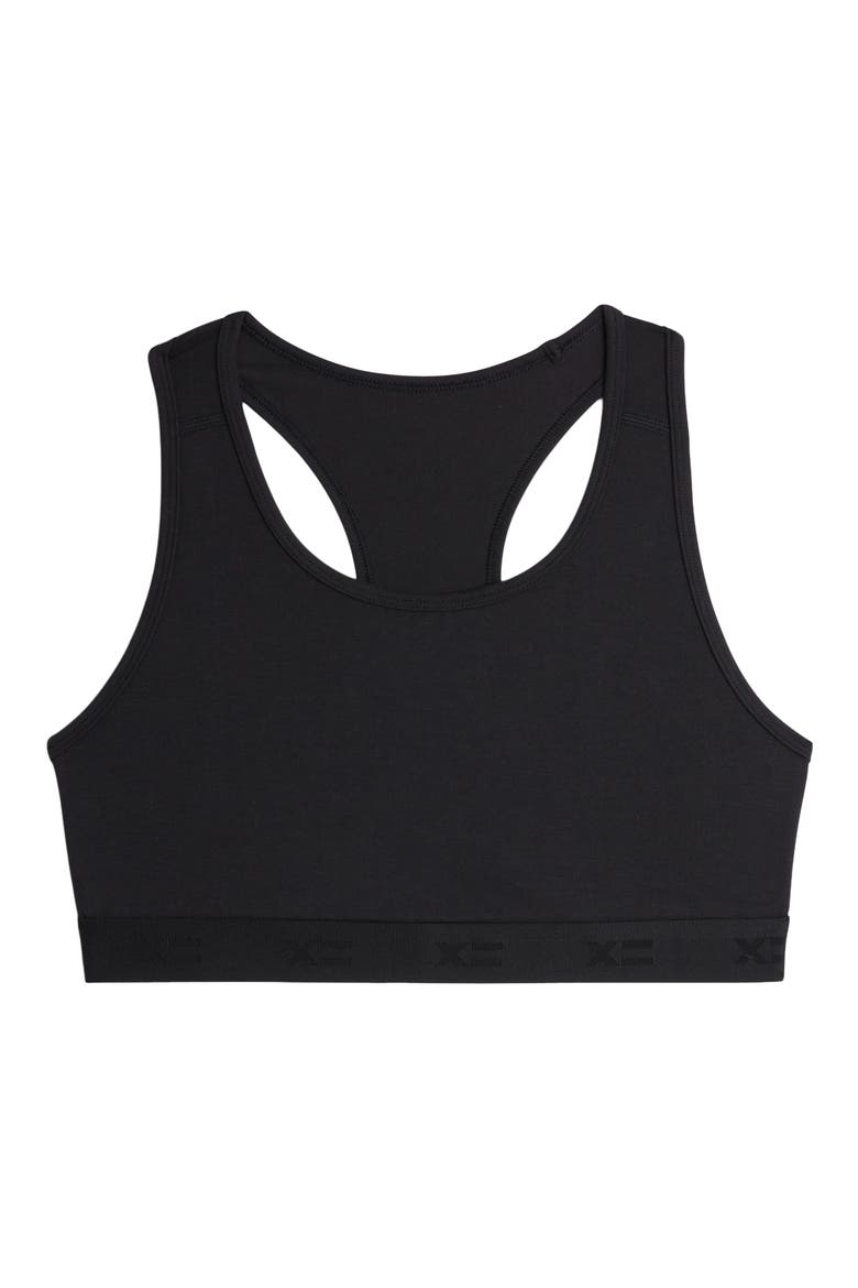 Racerback Soft Bra, Main, color, BLACK