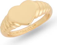 Sterling Forever Kayla Heart Shaped Signet Ring