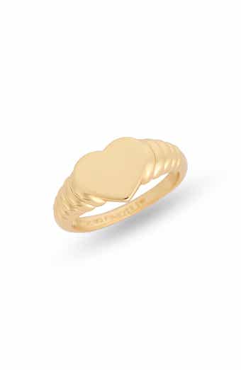 Sterling Forever Kayla Heart Shaped Signet Ring