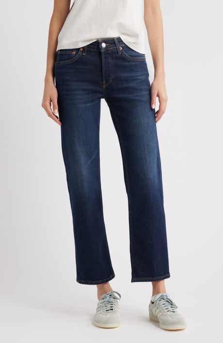 Re/Done Slim Straight Crop Jeans