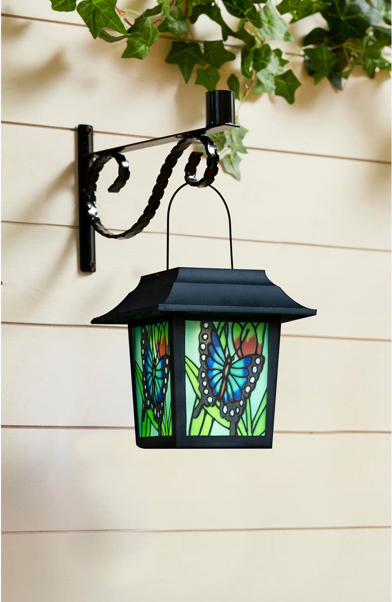 Glitzhome Solar Powered Butterfly Garden Lamp or Pathway Light with Ground Stake, Alternate, color, Black