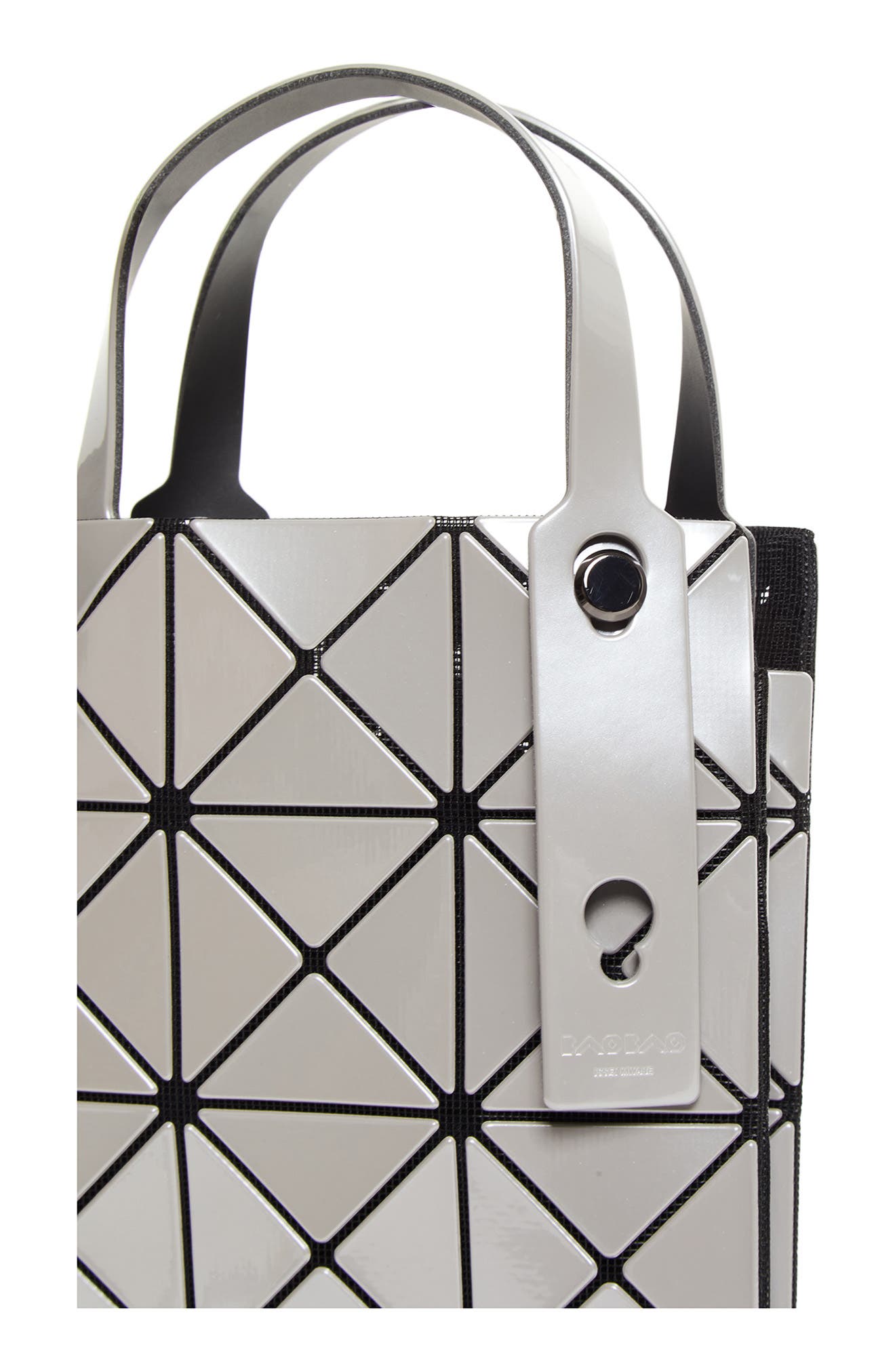 Bao Bao Issey Miyake Carat Top Handle Bag, Alternate, color, Gray