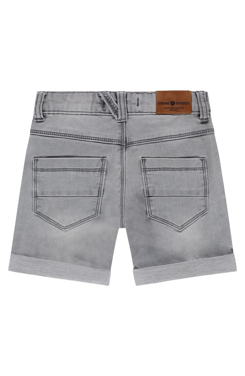 Stains and Stories by Babyface Classic Soft Denim Short, Alternate, color, Grey Denim