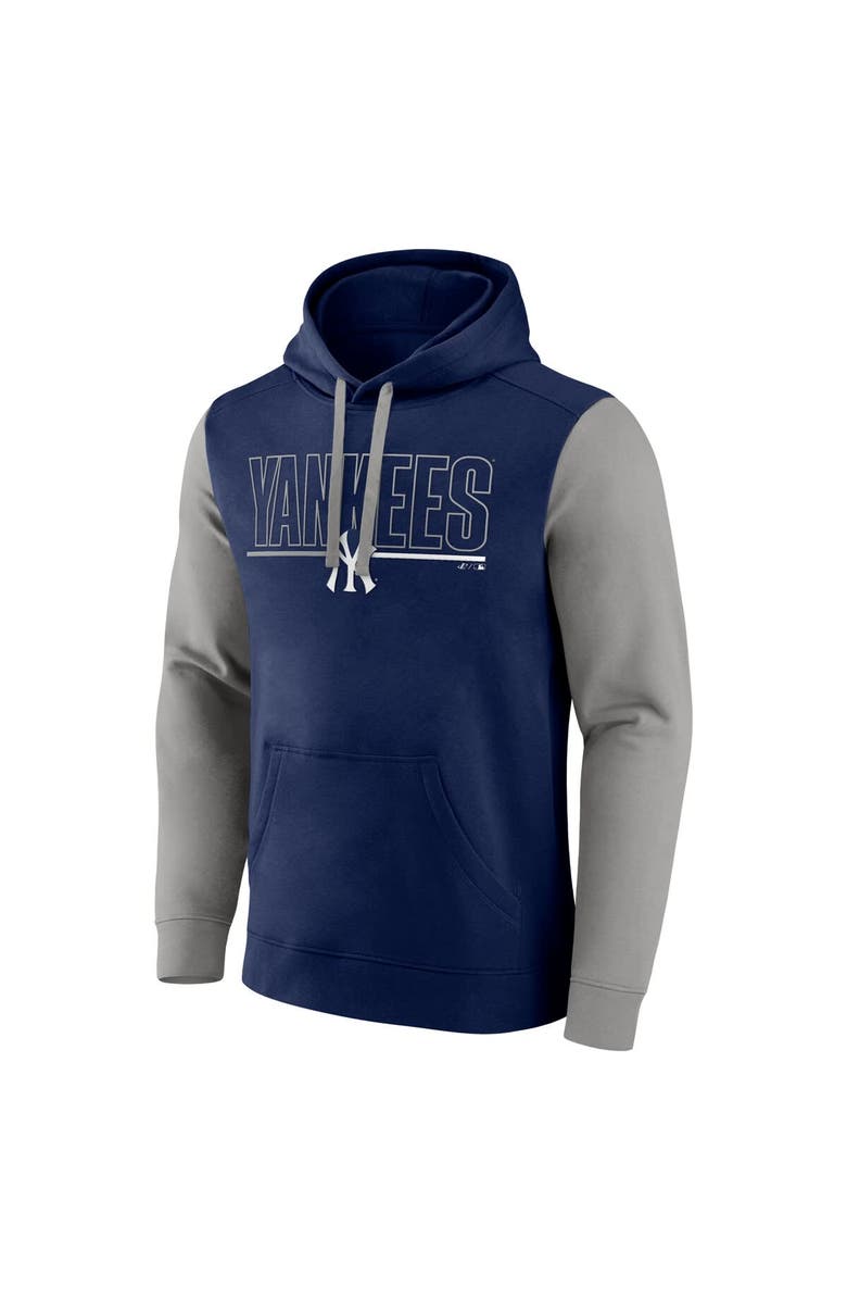 FANATICS Men's Fanatics Navy New York Yankees Outline Fleece Pullover Hoodie, Alternate, color, 