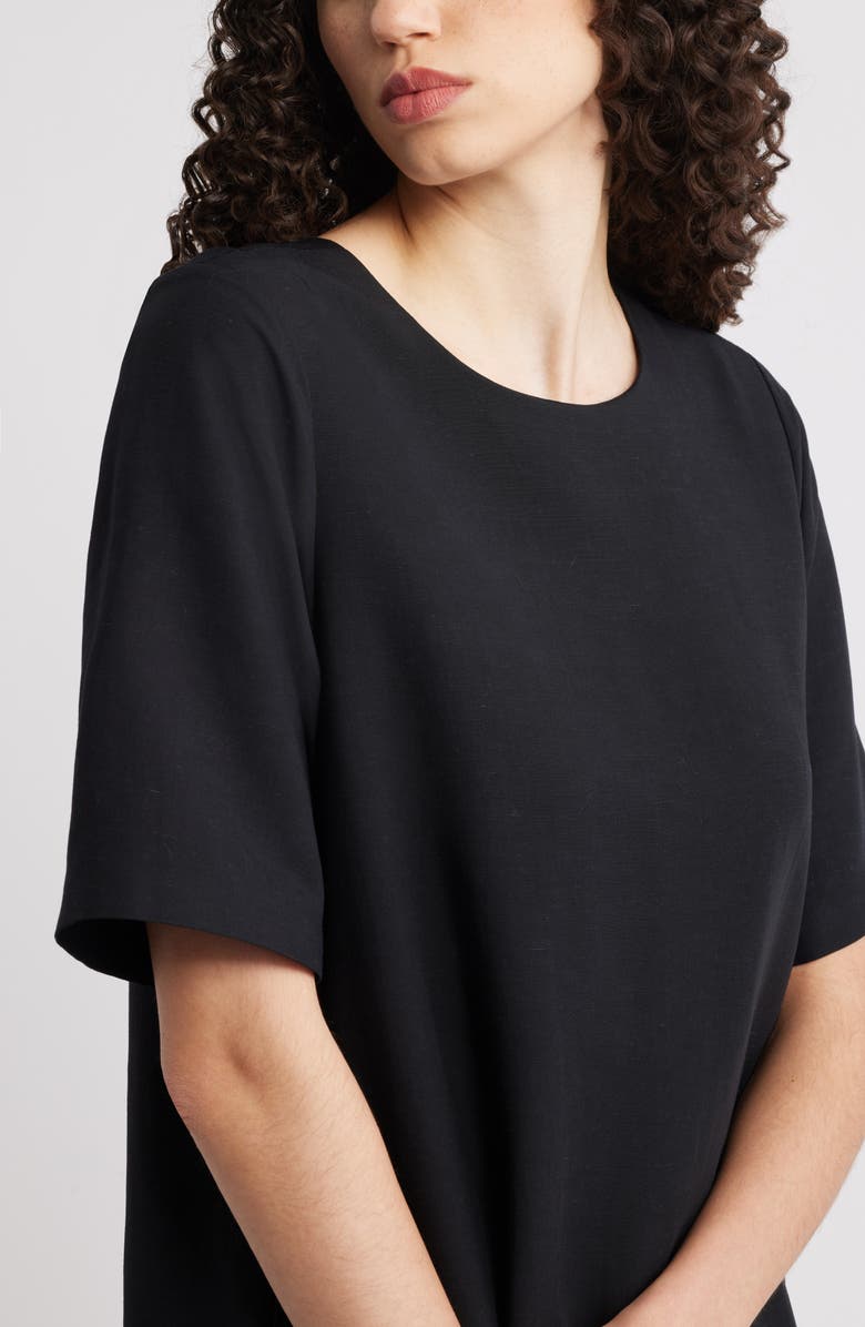 Nordstrom Short Sleeve Shift Dress, Alternate, color, Black